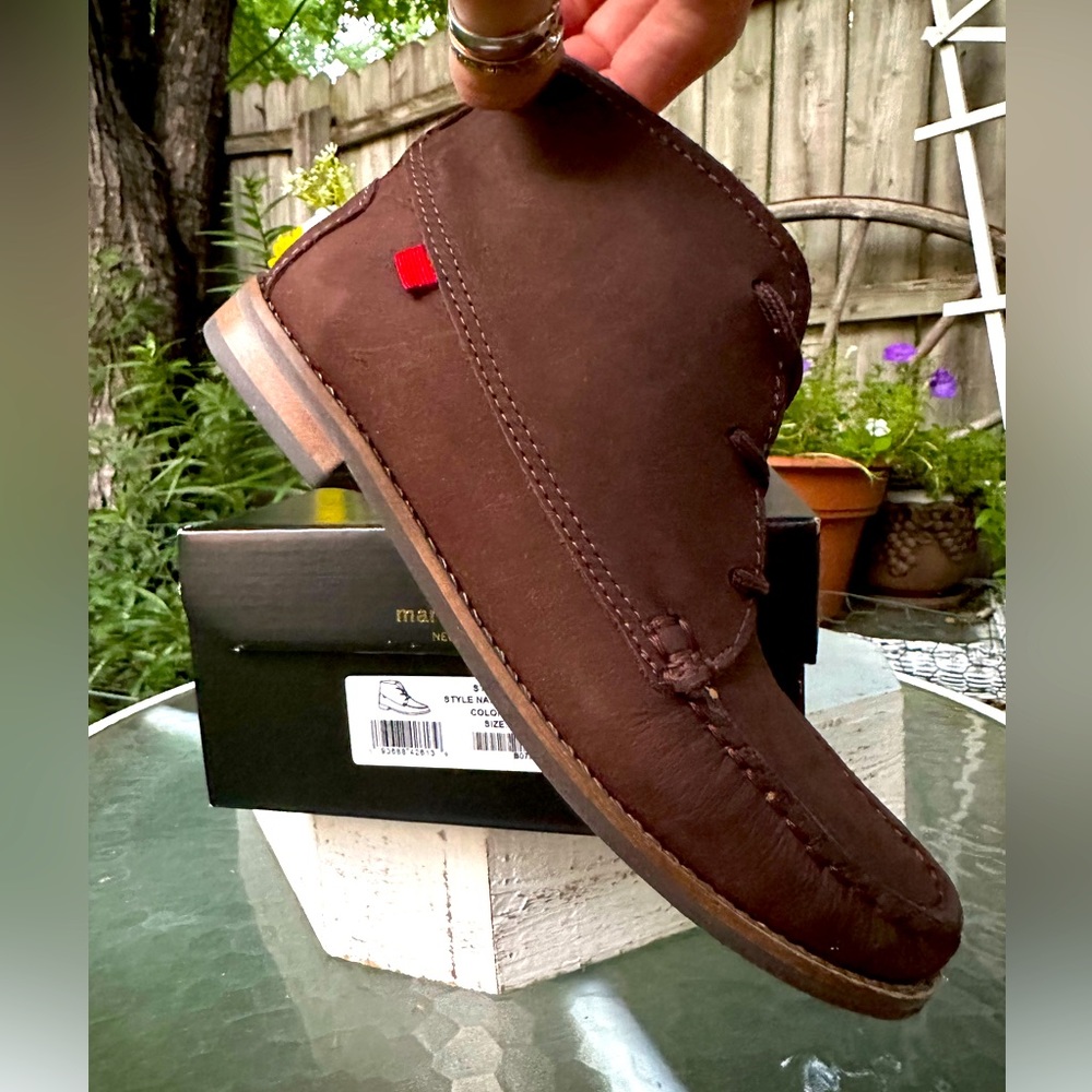 Marc joseph New York Boots Kids brown laced Size 2 NWT/BOX
